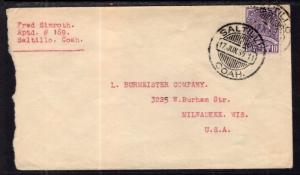 Mexico to Milwaukee,WI 1935 Cover