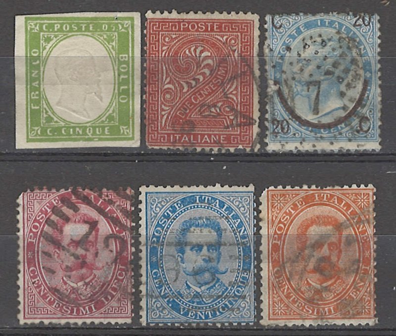 COLLECTION LOT # 5087 ITALY 6 STAMPS 1855+ CV+$21