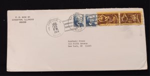 C) 1974. UNITED STATES. INTERNAL MAIL. MULTIPLE STAMPS. XF