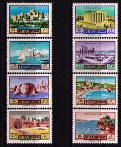 LEBANON Sc# C515 - C522 MNH F Set8 Palace Ship Beach Temple