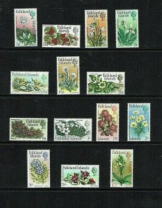 Falkland Islands: 1968, Flowers, definitive set,  MNH