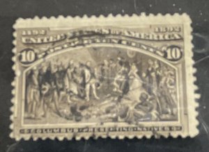 US 1893 Columbian 10c used single #237 USED