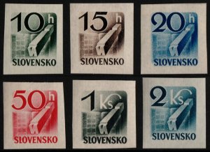 ✔️ SLOVAKIA 1943 - NEWSPAPERS ISSUE - SC. P31/P36 MNH