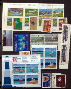 CANADA 1980s MNH MH (70+Items)FaceApx$40(Top 539