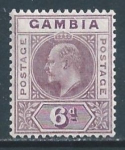 Gambia #53 MH 6p King Edward VII - Wmk. 3