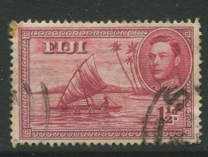 Fiji - Scott 132 - KGVI - Definitive - 1940 - Used - Single1.1/2p - Stamp