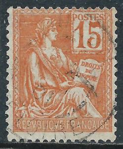 France, Sc #117, 15c Used