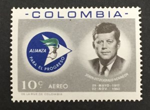 Colombia 1963 #c455, JFK, MNH.