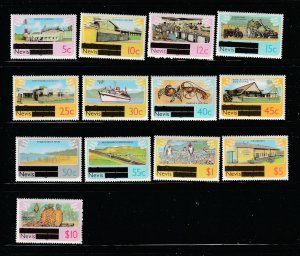 Nevis 100-112 Set MNH Overprints