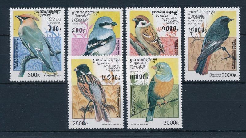 [29943] Cambodia 1997 Birds Vögel Oiseaux Ucelli EMS KHMER Expres MNH