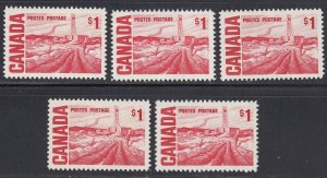 Canada #465Bi-465Bv, Mint