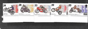 GB - ISLE OF MAN Sc 562-66 NH ISSUE OF 1993 - MOTORCYCLES