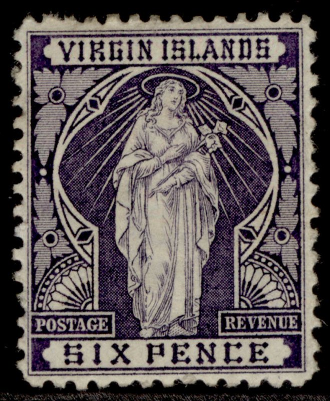 BRITISH VIRGIN ISLANDS QV SG47, 6d dull violet, M MINT. 