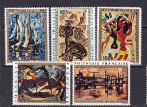 French Polynesia Scott C89-C92, 1972 Paintings, VF MLH.  Scott $102 as MNH.