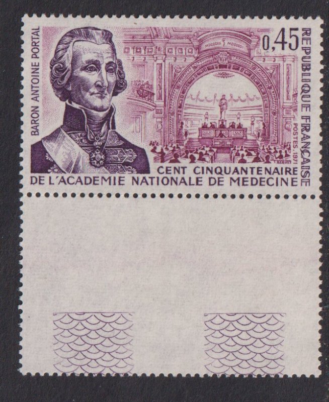 France  #1326 MNH  1971  Academy of Medicine . Antoine Portal