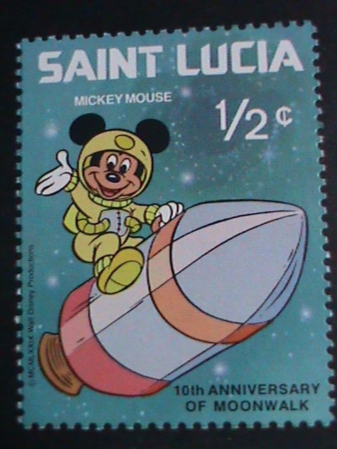 ​DISNEY-ST. LUCIA STAMP- DISNEY CARTOON-SPACE HEROES MINT SET VERY FINE