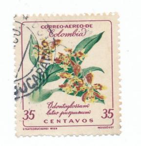  Colombia 1960 Scott C361 used - 35c, Flowers