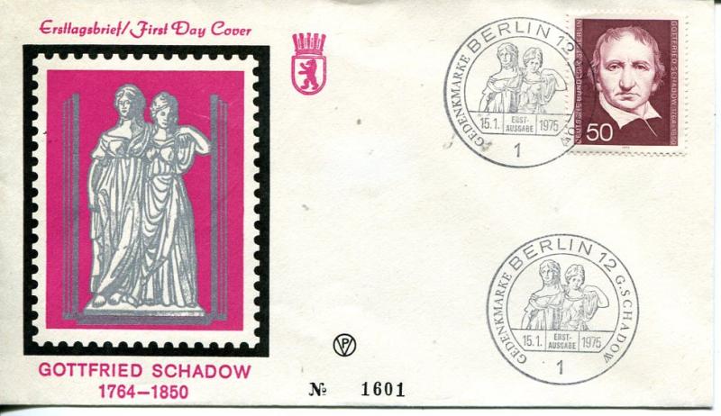 Germany Gottfried Schadow  1975 First Day cover