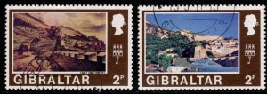 1971-5 Gibraltar Scott #- 247-8 2d New Daily Stamps Early 19th Century Used