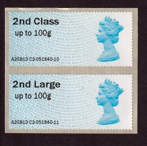 GB - 2013 -    POST & GO 2ND CLASS & 2ND CLASS LARGE
