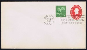 U.S.# U533a & #839 ON WASHINGTON FIRST DAY OF ISSUE POSTAL COVER  FINE (ESP#190) 