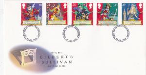 GB 1992 Gilbert & Sullivan FDC Eastbourne FDC Unadressed with enclosure VGC