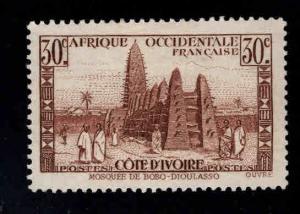 Ivory Coast Scott 166A MH* stamp