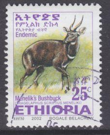 Ethiopia sc#1619 2002 25c Animals used