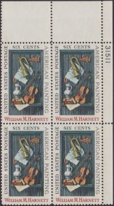 1386 William Harnett Plate Block MNH