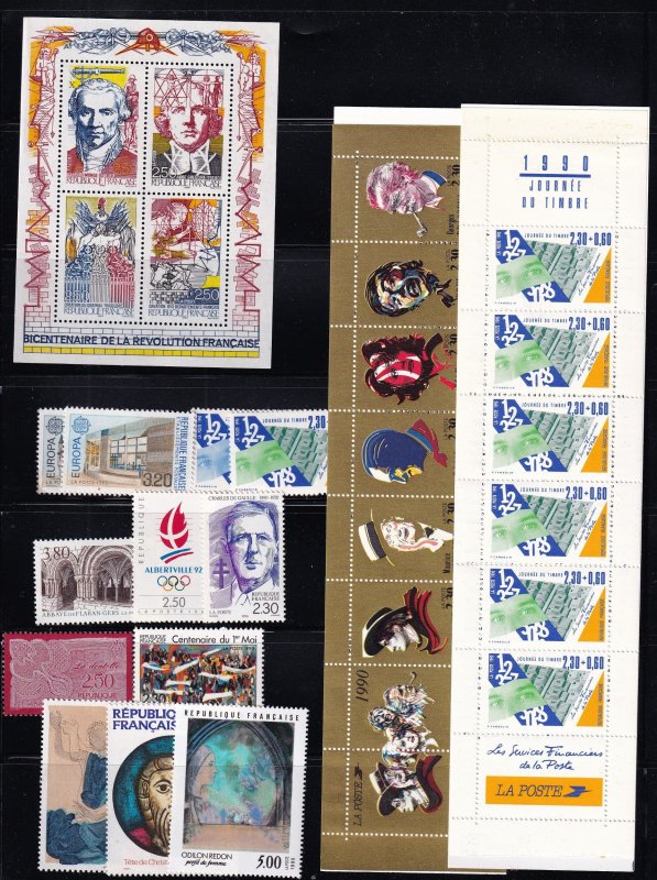 France 1990 -  MNH Year set + Booklets ....2  Scans