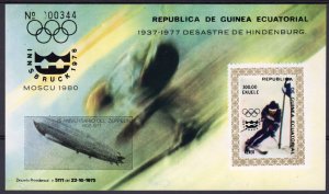 Equatorial Guinea 1977 Zeppelin 75th.Ann/Moscow Olympics 80 SS (1) Mi.#278 MNH