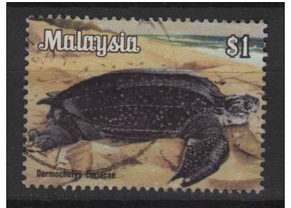 Malaysia 1979 - Scott 179 used - $1 , turtle 