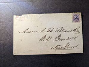 Denmark Danish West Indies Cover St Thomas WI to New York NY USA