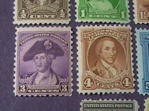 U.S.# --704-715-MINT NEVER/HINGED-COMPLETE SET--PORTRAITS OF WASHINGTON-1932