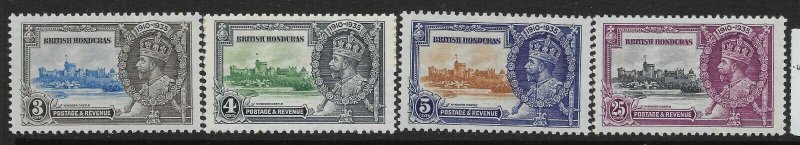 BRITISH HONDURAS SG143/6 1935 SILVER JUBILEE SET MNH