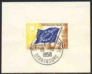 France 1958 Sc 1O3 Conseil De L'Europe Strasbourg Stamp Used