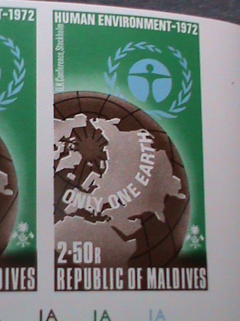 ​MALDIVES -1972-SC# 416 UN CONFERENCE FOR HUMAN ENVIRONMENTS MNH IMPERF- BLOCK