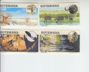 2019 Botswana Sites & Scenes - Tourist Attractions (4)  (Scott 1082-85) MNH