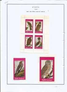 STAFFA - 1983 - Birds - Sheets - Mint Light Hinged -Private Issue