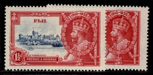 FIJI GV SG242 + 242a, 1½d SHADE VARIETIES, LH MINT. Cat £12.