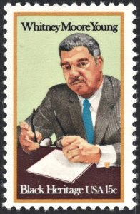 SC#1875 15¢ Whitney Moore Young Single (1981) MNH