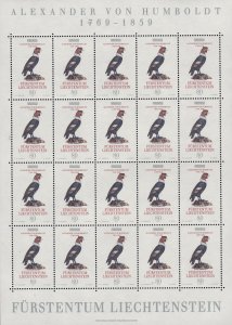 Liechtenstein 1994 EUROPA Sheets of 20.Alexander von Humbolt BIRDS Scott 1022-23