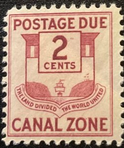 Canal Zone #J26 *MH* Single Light Diagonal CreasePostage Due L48