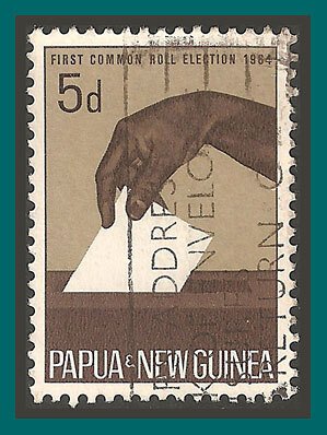 Papua New Guinea 1964 Elections, 5d used  182,SG55