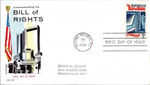 FDC 1966 SC #1312 Fluegel Cachet  - Miami Beach FL - Single - F78337