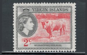 Virgin Islands 1956 Queen Elizabeth II & Virgin Islands Sloop 2c Scott # 117 MH