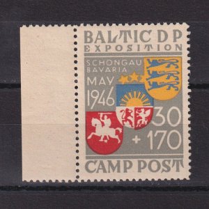 GERMANY 1946, Baltic DP Exposition, Camp Post, MH