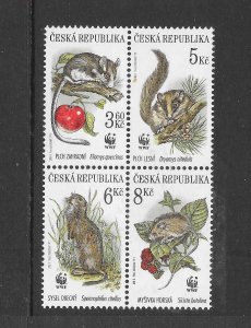 CZECH REPUBLIC #2984 WWF RODENTS MNH