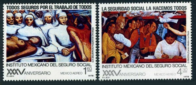 Mexico C553-C554 blocks/4,MNH.Michel 1574-1575. Social Security Institute,1978.