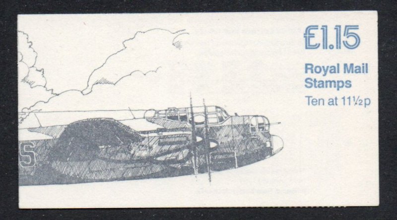 Great Britain Sc BK467, MH76, 1981 Spitfire. Lancaster stamp booklet mint NH